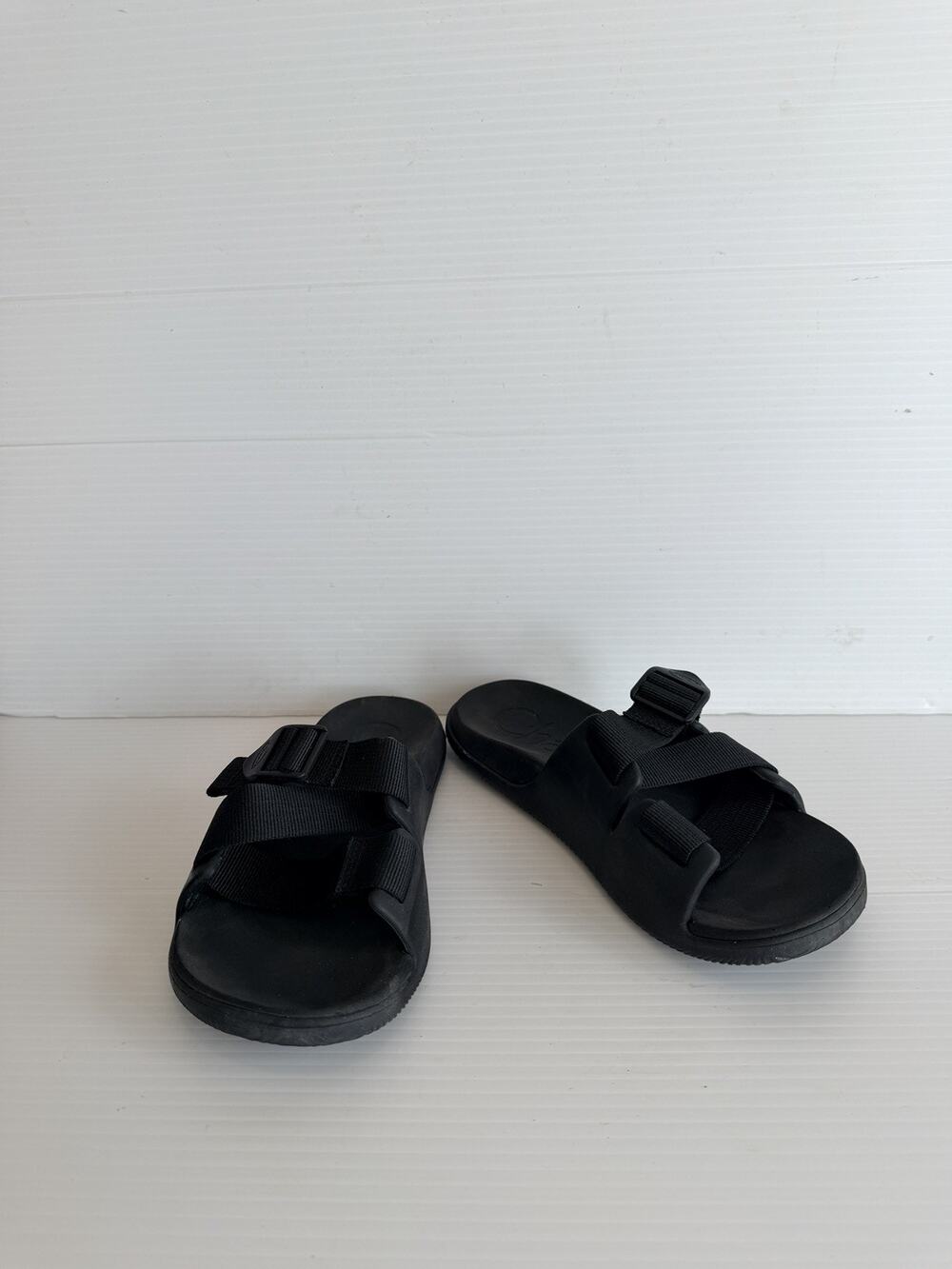 Chaco Sandals Womens 7 Chillos Slide Black Slip On Open Toe Comfort Casual Flats